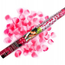 Disposable Wedding Confetti Cannon with Pink Silk Artificial Rose Petal for Celebration Surprise